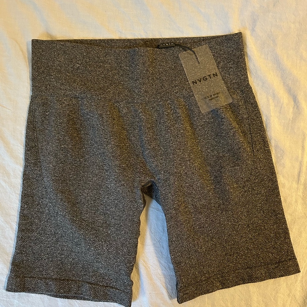 NVGTN Heather Gray Contour Bike Shorts